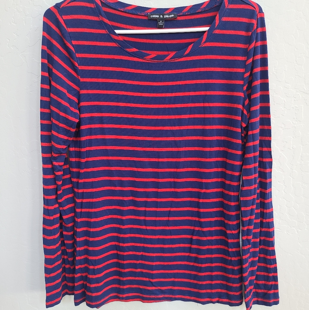 Cable and Gauge size M striped shirt